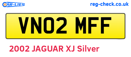 VN02MFF are the vehicle registration plates.
