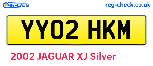 YY02HKM are the vehicle registration plates.