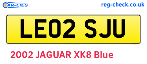 LE02SJU are the vehicle registration plates.