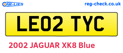 LE02TYC are the vehicle registration plates.