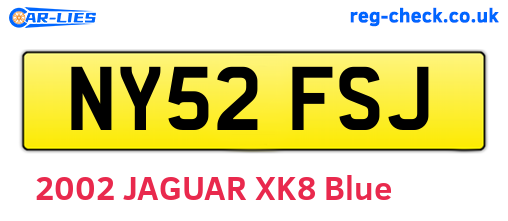 NY52FSJ are the vehicle registration plates.