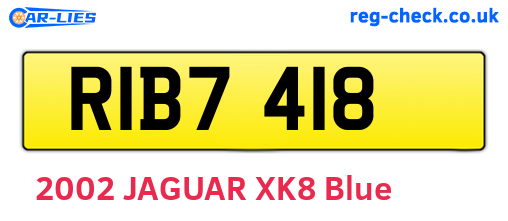 RIB7418 are the vehicle registration plates.