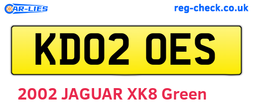 KD02OES are the vehicle registration plates.