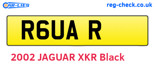 R6UAR are the vehicle registration plates.