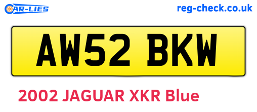 AW52BKW are the vehicle registration plates.