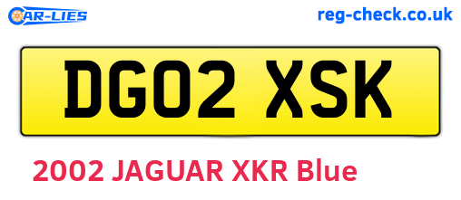 DG02XSK are the vehicle registration plates.