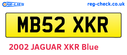 MB52XKR are the vehicle registration plates.