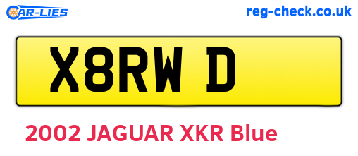 X8RWD are the vehicle registration plates.