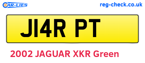 J14RPT are the vehicle registration plates.