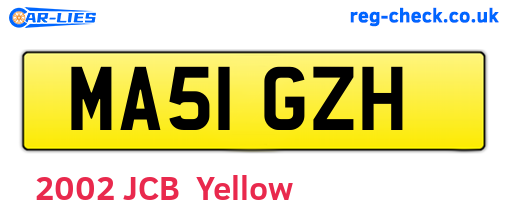 MA51GZH are the vehicle registration plates.