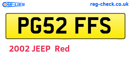 PG52FFS are the vehicle registration plates.