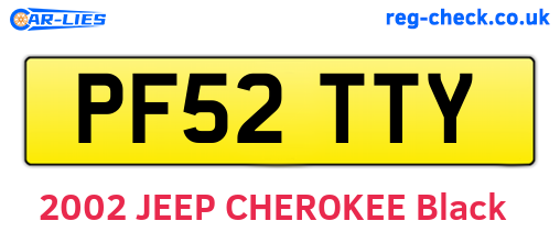 PF52TTY are the vehicle registration plates.