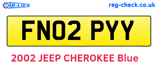 FN02PYY are the vehicle registration plates.