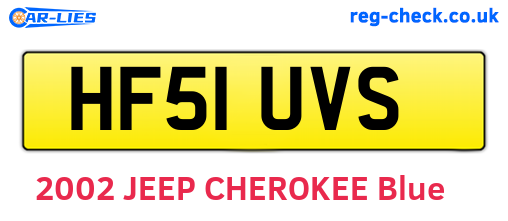 HF51UVS are the vehicle registration plates.