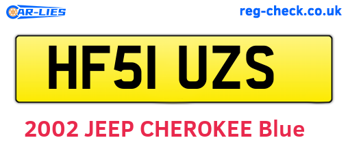 HF51UZS are the vehicle registration plates.