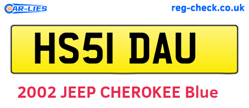 HS51DAU are the vehicle registration plates.
