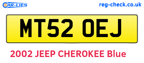 MT52OEJ are the vehicle registration plates.