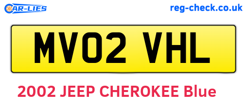 MV02VHL are the vehicle registration plates.