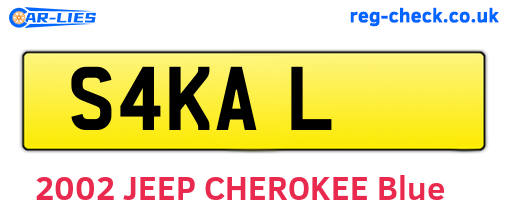 S4KAL are the vehicle registration plates.