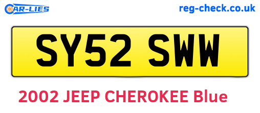SY52SWW are the vehicle registration plates.