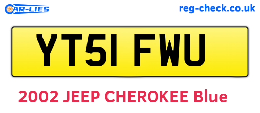 YT51FWU are the vehicle registration plates.