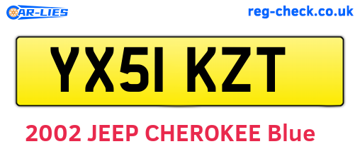 YX51KZT are the vehicle registration plates.