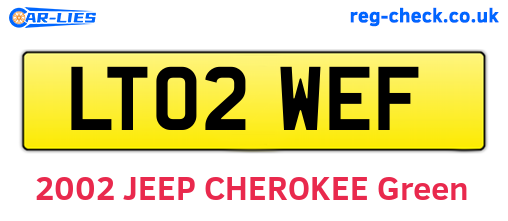 LT02WEF are the vehicle registration plates.