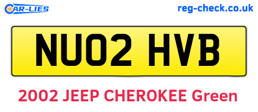 NU02HVB are the vehicle registration plates.