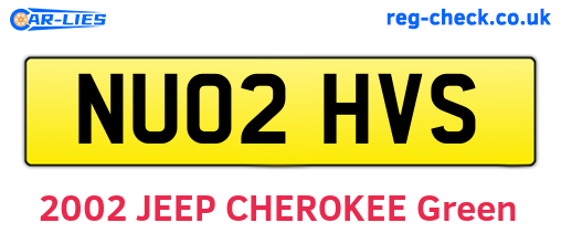NU02HVS are the vehicle registration plates.