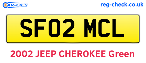 SF02MCL are the vehicle registration plates.