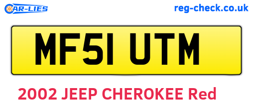 MF51UTM are the vehicle registration plates.