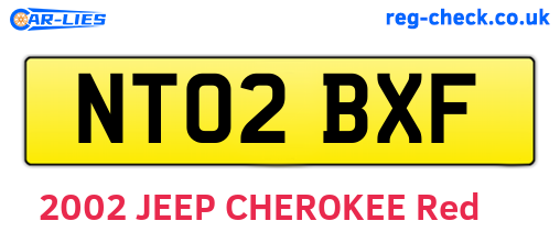 NT02BXF are the vehicle registration plates.