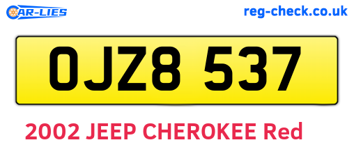 OJZ8537 are the vehicle registration plates.