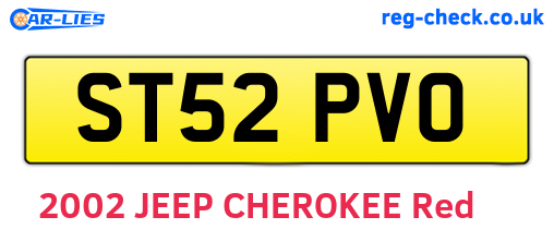 ST52PVO are the vehicle registration plates.