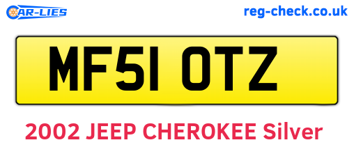 MF51OTZ are the vehicle registration plates.