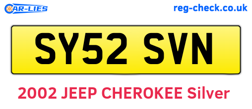 SY52SVN are the vehicle registration plates.