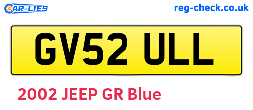 GV52ULL are the vehicle registration plates.