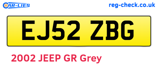 EJ52ZBG are the vehicle registration plates.