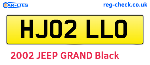HJ02LLO are the vehicle registration plates.