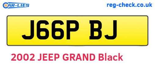 J66PBJ are the vehicle registration plates.