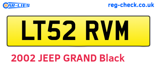 LT52RVM are the vehicle registration plates.