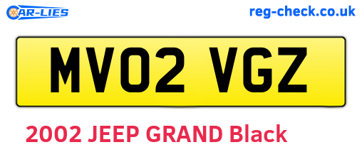 MV02VGZ are the vehicle registration plates.