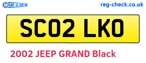 SC02LKO are the vehicle registration plates.