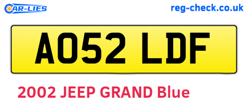 AO52LDF are the vehicle registration plates.