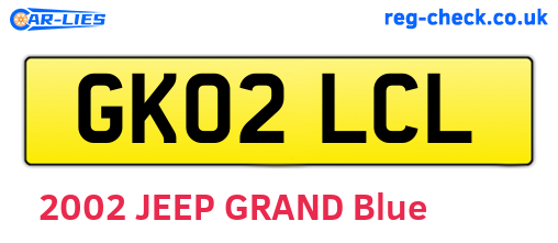 GK02LCL are the vehicle registration plates.