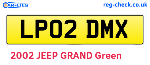 LP02DMX are the vehicle registration plates.