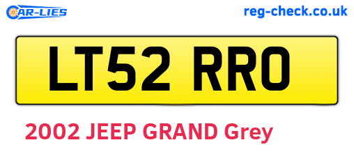 LT52RRO are the vehicle registration plates.