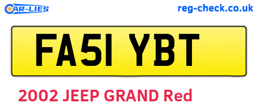 FA51YBT are the vehicle registration plates.