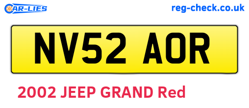 NV52AOR are the vehicle registration plates.