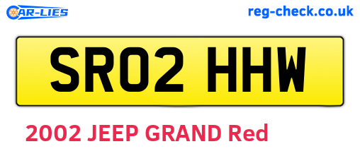 SR02HHW are the vehicle registration plates.